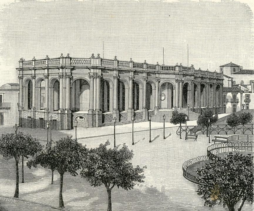 xilografia di Barberis (1892) del Palazzo Comunale di Noto